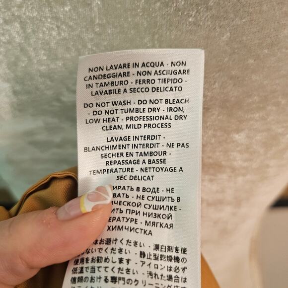 NWT Stella Mccartney Gold Satin Pleated Lace Up Midi Dress $1225 Sz IT 40 US 4 - Picture 10 of 13